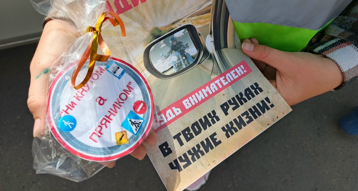 В Перевозском округе дисциплинированных водителей угощали пряниками за правильную перевозку детей